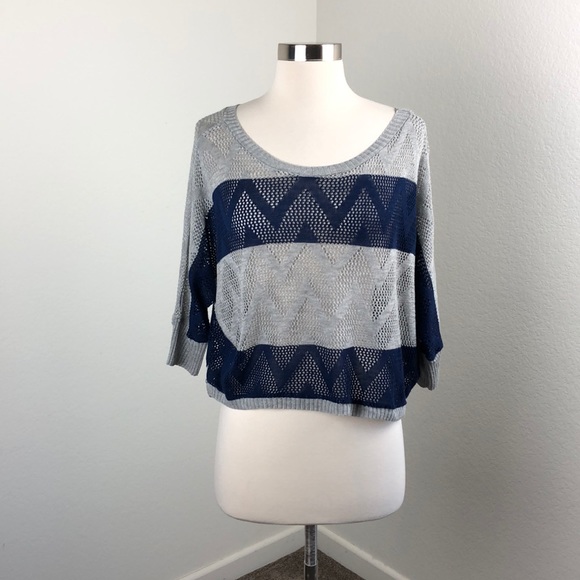 love J Sweaters - Love J chevron crop sweater